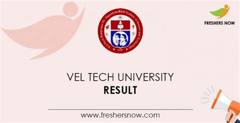 veltech university results